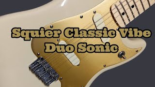 Video thumbnail for Squier Classic Vibe Duo Sonic Desert Sand Limited Edition! #review & Sound Demo *Blues at 9:30 by Blues Guy