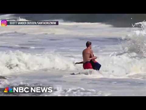 Hero lifeguard who saved boy off Santa Cruz coast speaks out