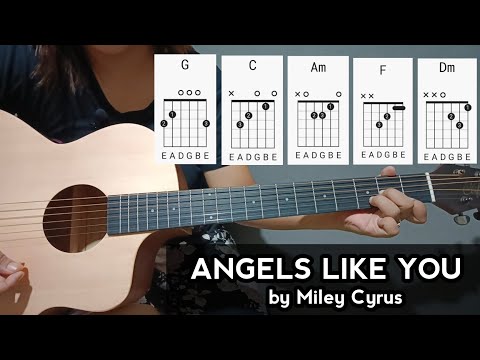 Angels Like You by Miley Cyrus Super Easy Guitar Tutorial with Lyrics and Chords