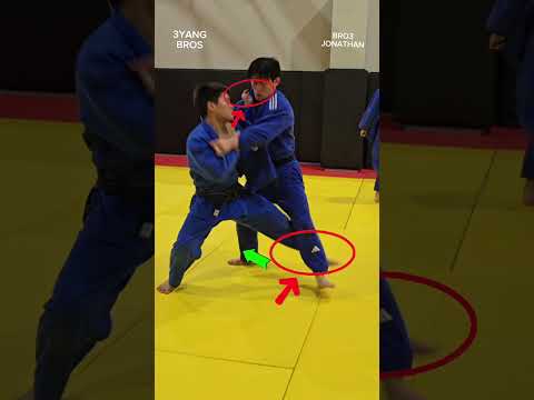 🦵🦶 Kouchi-gari, then Ouchi-gari (Ashi-waza) Foot technic Step by Step #judo #jiujitsu
