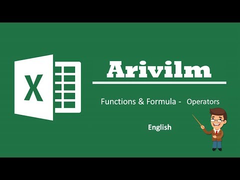 Arivilm - Excel - Functions and Formulas - Operators - English