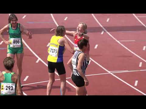 Women 70　100m Final　Lyon2015　Masters Athletics Championships
