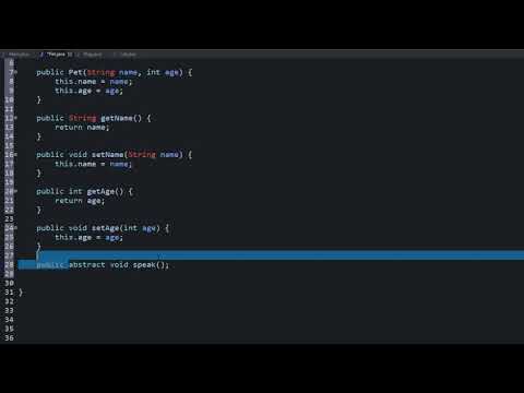 Java Programming Tutorial - 31 - Inheritance, Abstract Classes and Abstract Methods