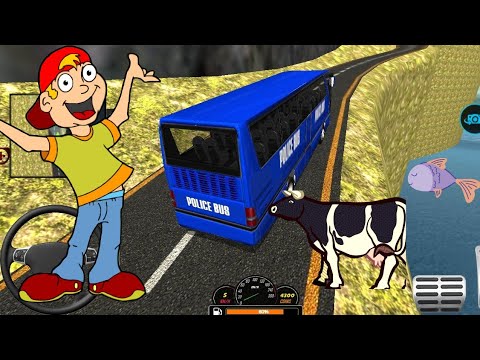 Us Police Uphill Bus Driving Simulator - us Police Duty transport game play #8 - Android gameplay