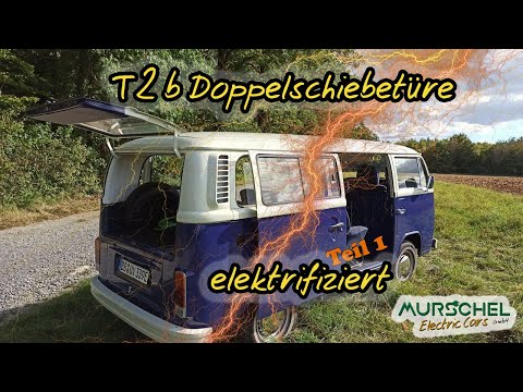 Murschel Electric Cars   Elektroauto Umbau T2 Doppelschiebetüre - VW bus elektro T2-VW Bulli elektro