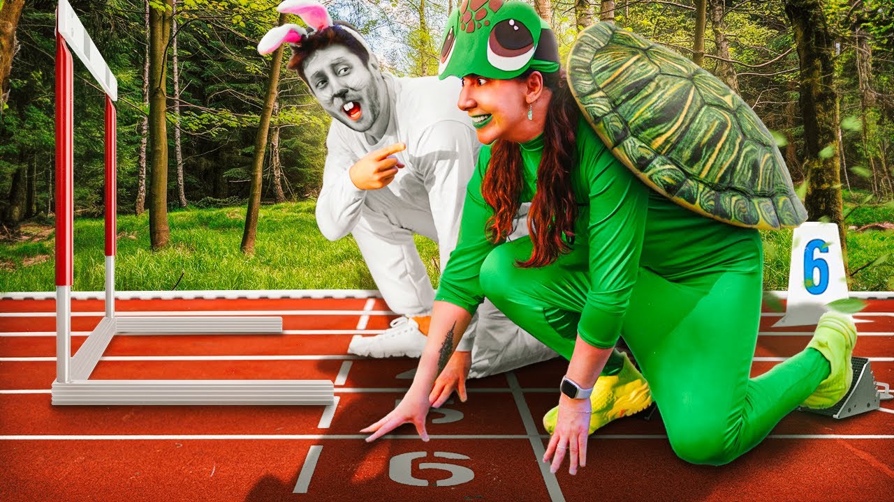 A HISTÓRIA DA LEBRE E A TARTARUGA - versão Gabriel e Shirley