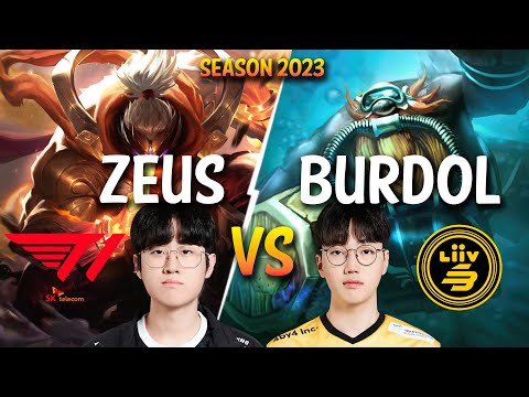 T1 Zeus vs LSB Burdol - Zeus JAX vs Burdol GRAGAS Top - Patch 13.17 KR Ranked