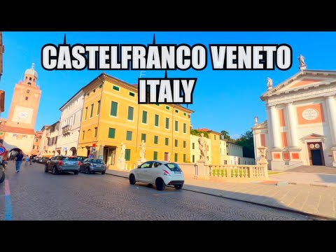Castelfranco Veneto Walking Tour, Italy, 9 July 2024, 4K