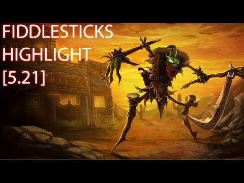 League of Legends Highlight Fiddlesticks Ult and Flash Fail [5.21]