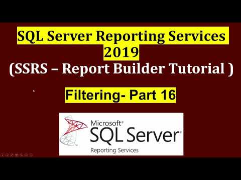 Filtering in SSRS