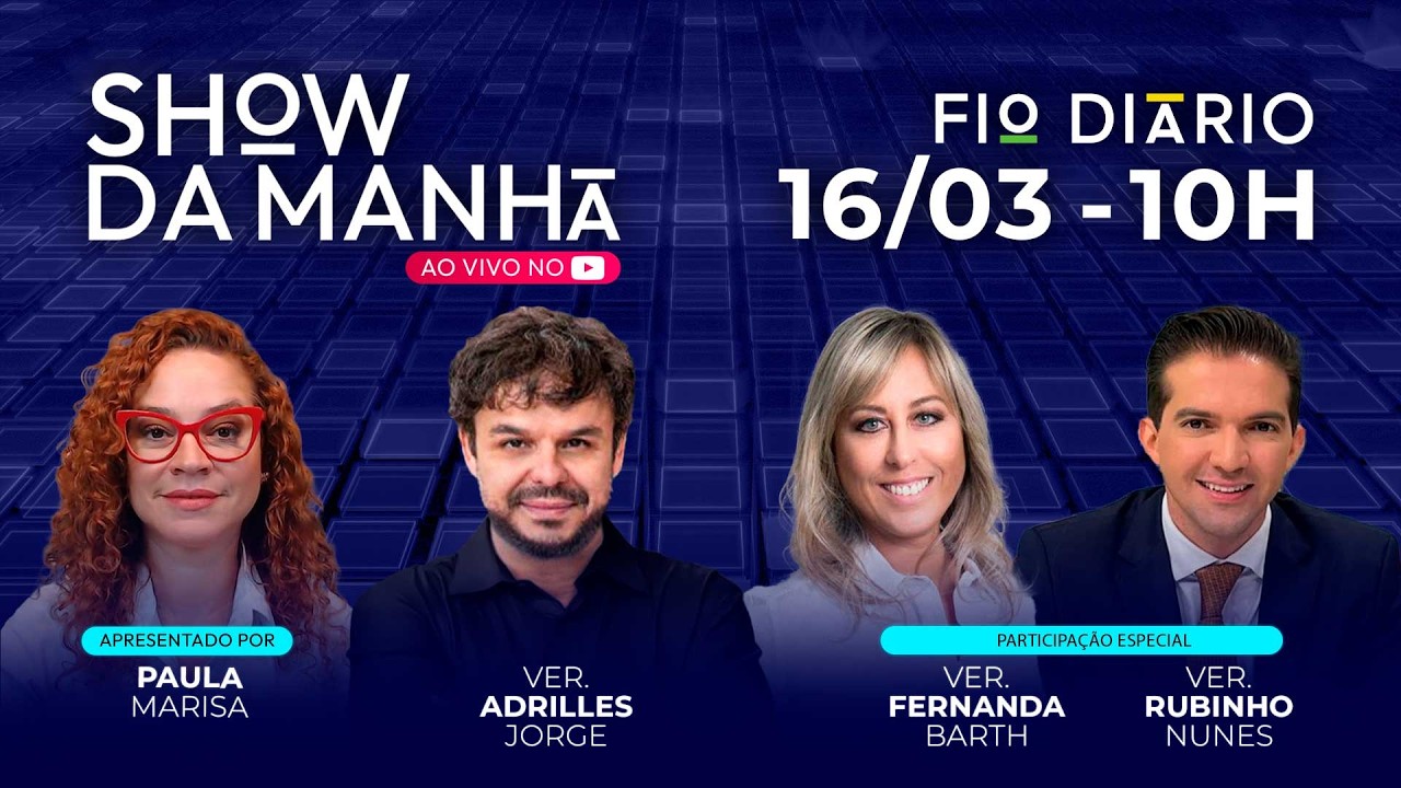 SHOW DA MANHÃ - URGENTE: O DESTINO DE MORAES E O JULGAMENTO DE VORCARO - 16/03/2026