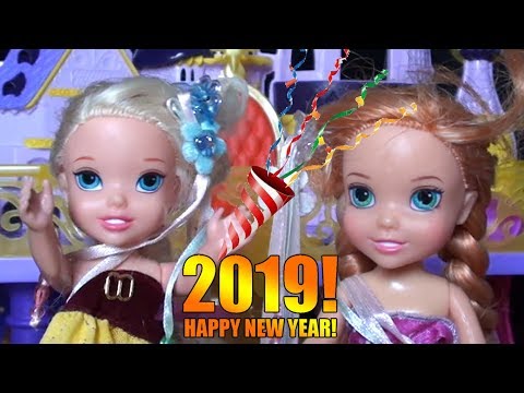 New Years Party Elsa and Anna Toddlers Celebrate! NYE 2019! Dancing! Friends! Concert! Eve Countdown