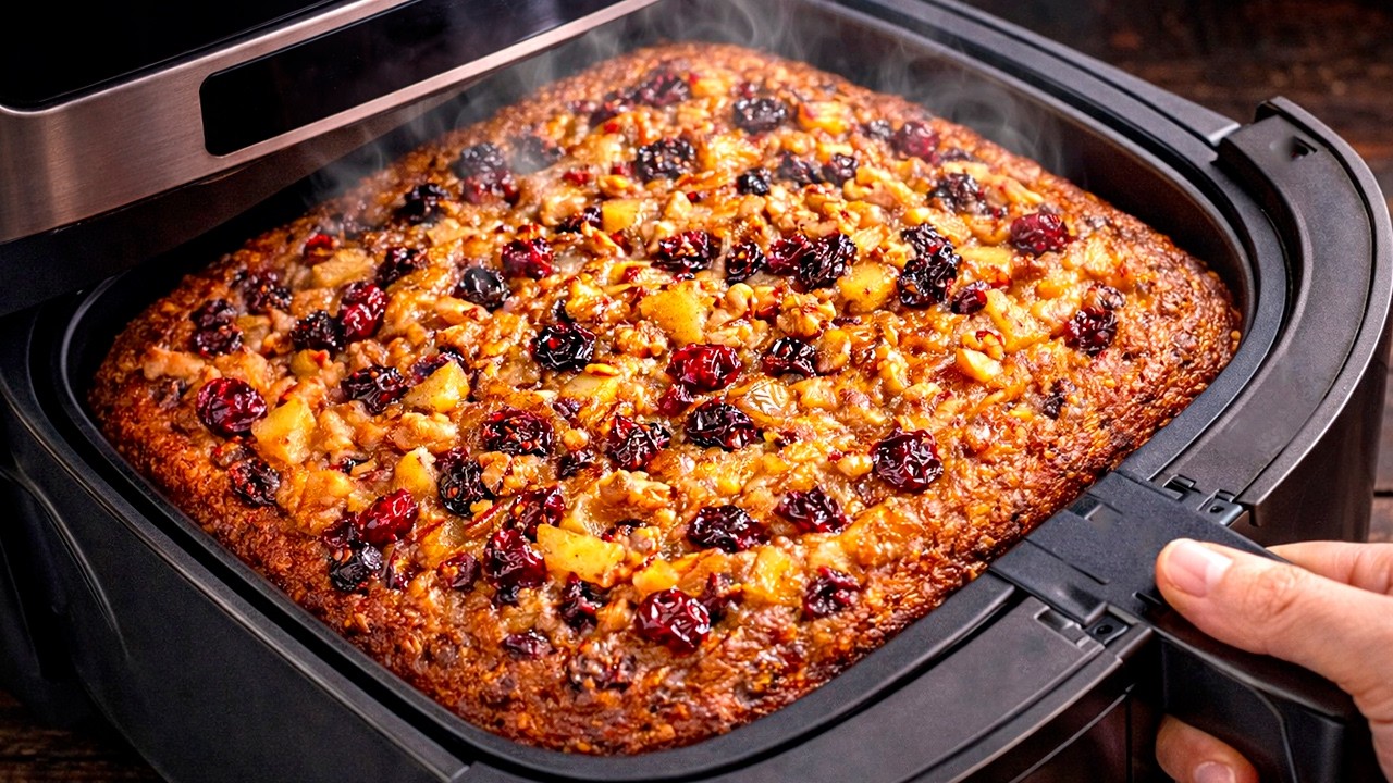 Ohne Mehl! Nur Haferflocken und Äpfel! Gesunder Diätkuchen in 5 Minuten!