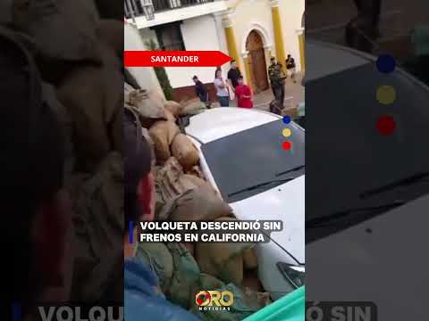 Volqueta sin frenos en California | Oro Noticias