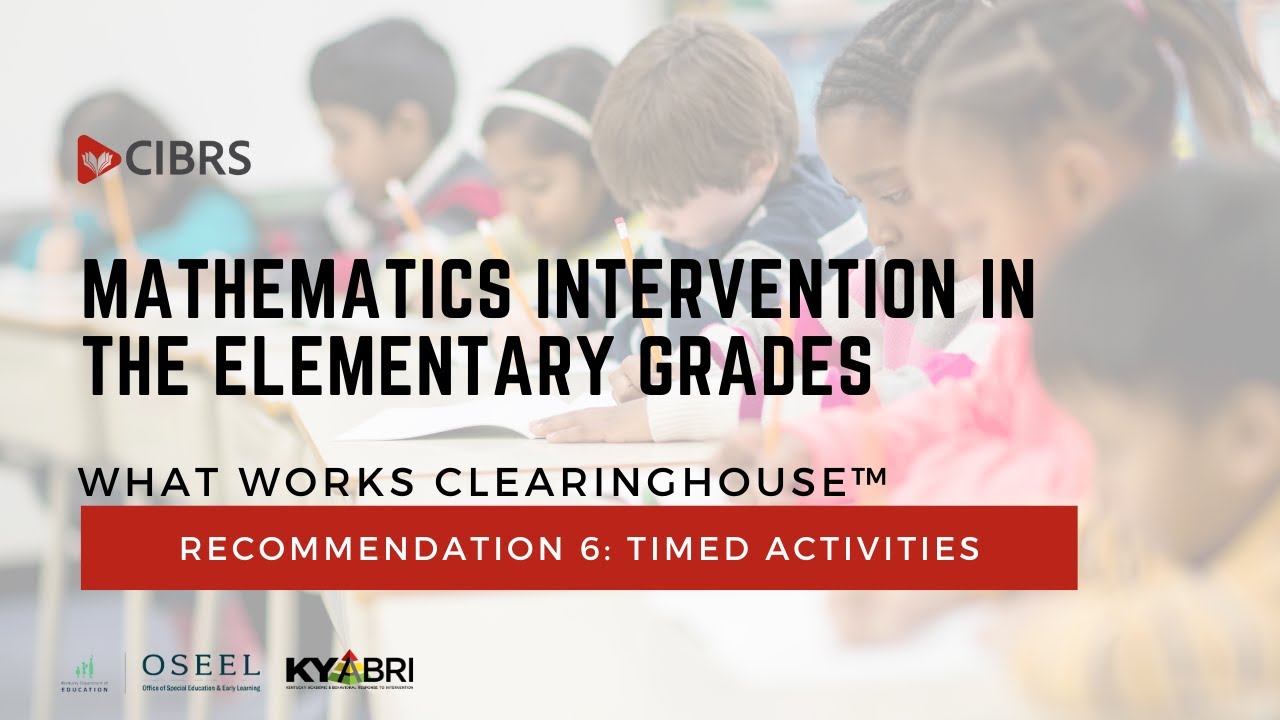 Recommendation 6:  Timed Activities