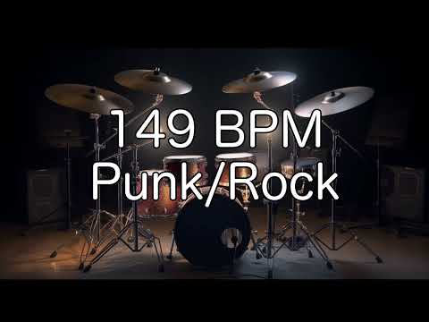 Punk/Rock Groove: 149 BPM Drum Beat for Musicians