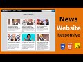 News Website Using HTML CSS and JavaScript | How To Make website using HTML and CSS