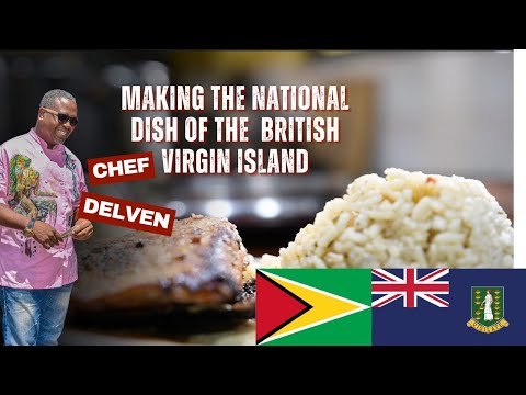 making the national dish of the  British Virgin Island guyanese chef