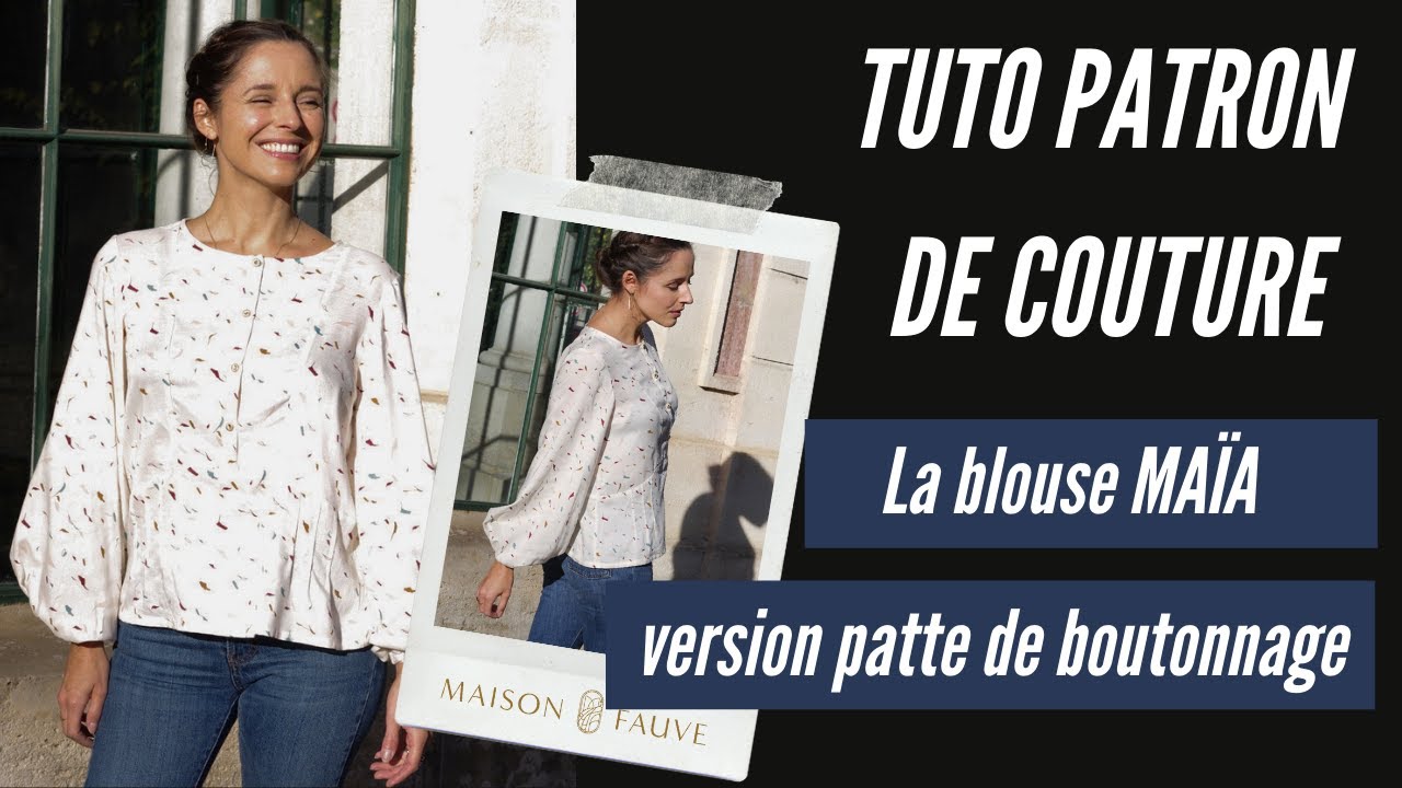 Sewing pattern dress, blouse Maïa / PDF (A4, A3, A0, US Letter) - Frames, Layers by Size, Video projection