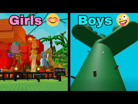 Boys vs Girls in Grow a Garden *COMPILATION 2*