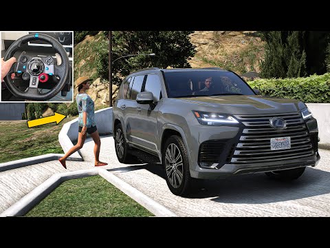 GTA 5 Luxury Uber Taxi Driver Job | Lexus LX 600 BB | Steering Wheel Gameplay