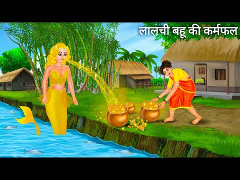 सुनहरी जलपरी और लालची बहू | Jalpari Ki Kahani | KARMPHAL | Jalpari Cartoon | Hindi Moral Stories