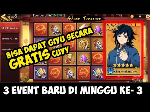3 Event Baru diminggu ke -3 | Bisa dapat Giyu gratis DS : BLADE OF HASHIRA