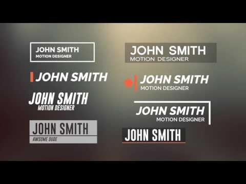 52 Lower Thirds Pack