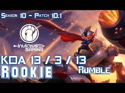 IG Rookie RUMBLE vs ORIANNA Mid - Patch 10.1 KR Ranked