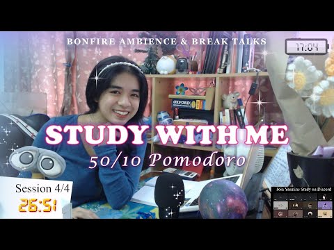 Study with me live | 4 hours | 50/10 Pomodoro  | Part 1