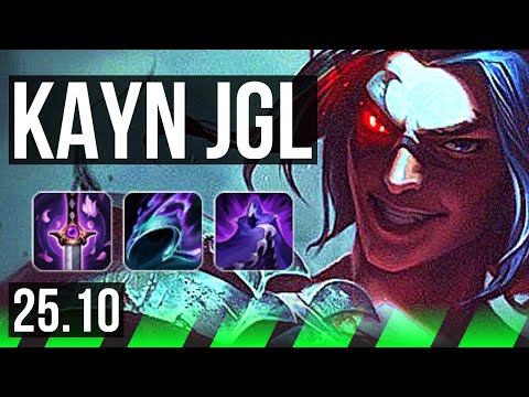 KAYN vs KHA'ZIX (JGL) | 6 solo kills, 28/4/10, Legendary, 39k DMG | KR Master | 25.10