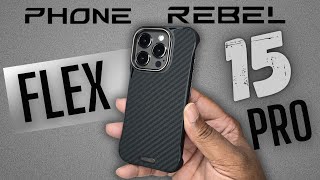 Apple iPhone 15 Pro Phone Rebel FLEX Case | Aramid Fiber with Aluminum!