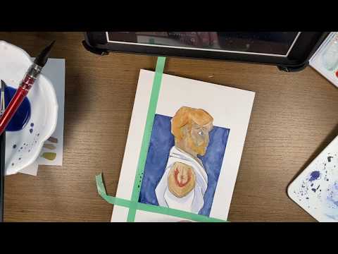 Painting Obi-Wan| Watercolour Painting| Card making| Star Wars Fanart
