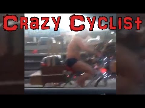 WTF - Crazy Cyclist (Under Drugs? LOL)