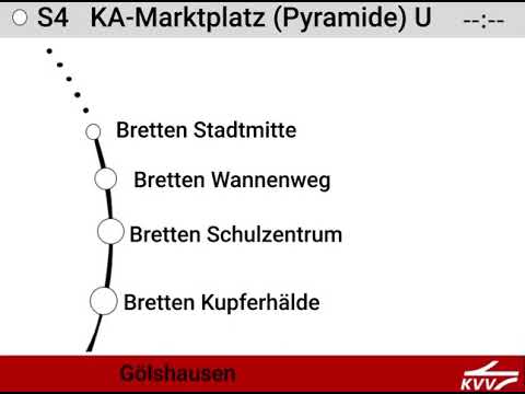 Ansage Bis KA-Marktplatz Linie S4 KVV Karlsruhe