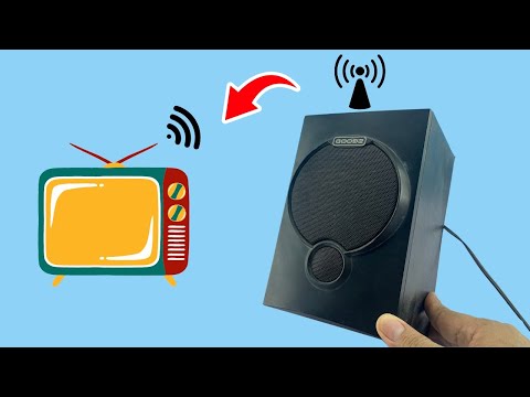 Platzieren Sie einen ALTEN LAUTSPRECHER hinter dem Fernseher und öffnen Sie alle Fernsehsender der W