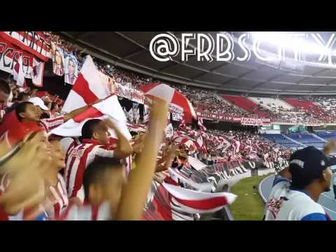"JUNIOR (2) VS CALI (O) 07/05/2016 FRENTE ROJIBLANCO SUR ðŸ”¥âš½" Barra: Frente Rojiblanco Sur &bull; Club: Junior de Barranquilla