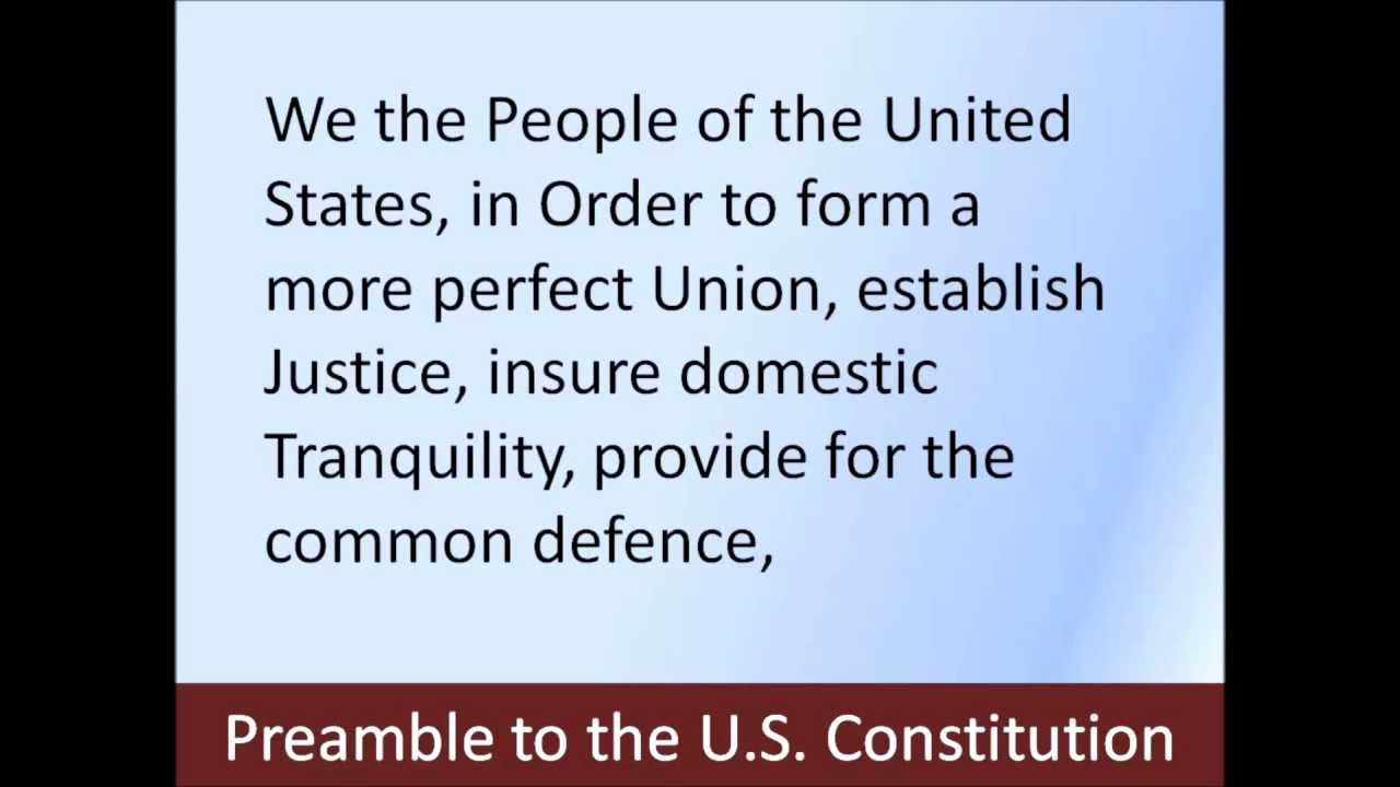 Preamble to the U.S. Constitution -- Hear and Read the Full Text