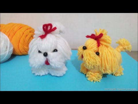 The Cutest Dog Easy Making Idea | Woolen Dog | Woolen Crafts Idea | DIY | Pom Pom Dog