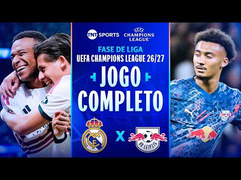 REAL MADRID 4X1 RB LEIPZIG | JOGO COMPLETO | FASE DE LIGA | CHAMPIONS LEAGUE 2026/27