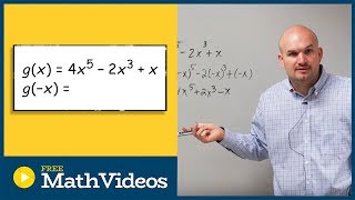 Steps to determine if a polynomial function is even or odd