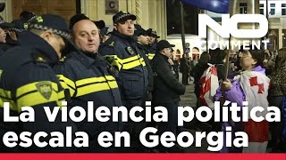 Enfrentamientos en Tiflis mientras partidarios del partido gobernante atacan manifestación opositora