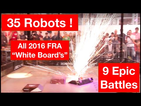 RC Combat Robot Wars - 35 Robots in 9 Epic Battles - All 'Whiteboard' Fights from 2016 FRA event