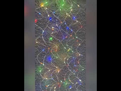 Гірлянда новорічна штора роса 200 LED 2,5*2м від USB RGB