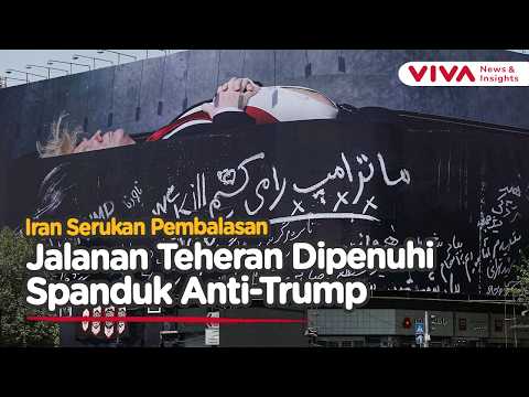 Tensi Memanas di Teheran, Poster Donald Trump Dipasang di Peti Mati