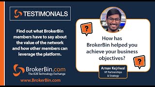 BrokerBin Testimonial - MET International - Achieve Business Objective