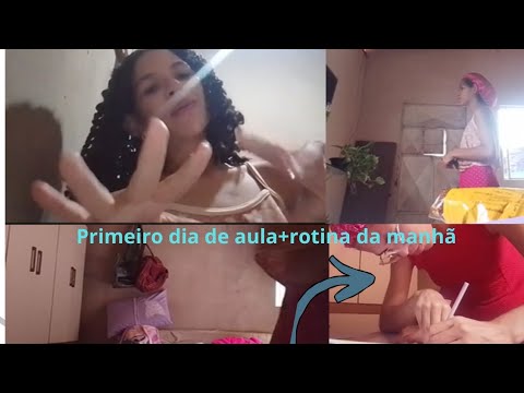Mostrando minha rotina do meu primeiro dia de aula +rotina da manhã 😃❤️