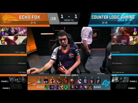 FOX vs CLG, Game 3   NA LCS 2017 Summer    Echo Fox vs Counter Logic Gaming G31