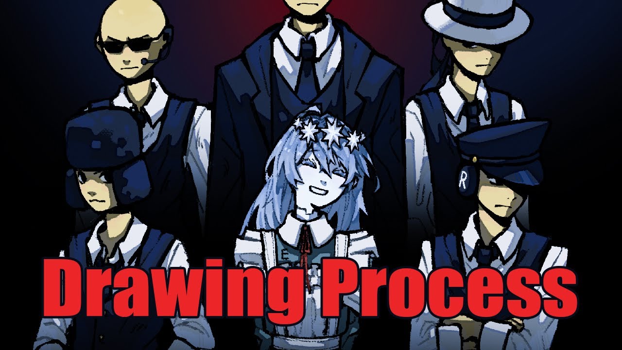 Mafioso and Eunoia- Frozen Soul (Dream Game) Drawing Process | マフィオソとエウノイア「フローゼンソール」・イラスト