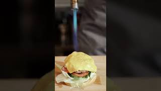 Genius way of melting cheese on a hamburger. Super fast and easy. Hamburger to cheeseburger #shorts